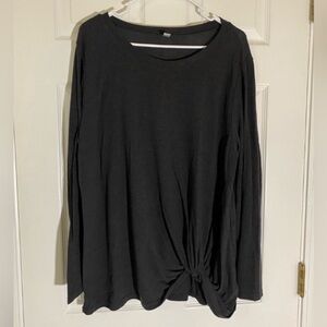 💜3/$25💜 Leo Rosi Charcoal Grey Twist Long Sleeve Top XXL
